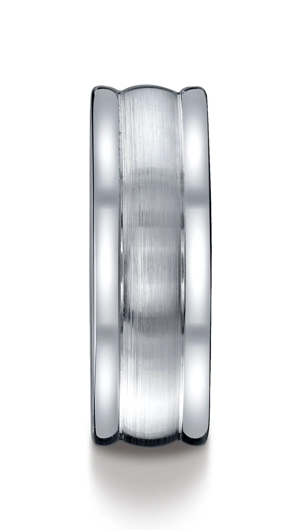 Benchmark Cobaltchrome 8mm Comfort-Fit Satin-Finished Round Edge Design Wedding Band Ring