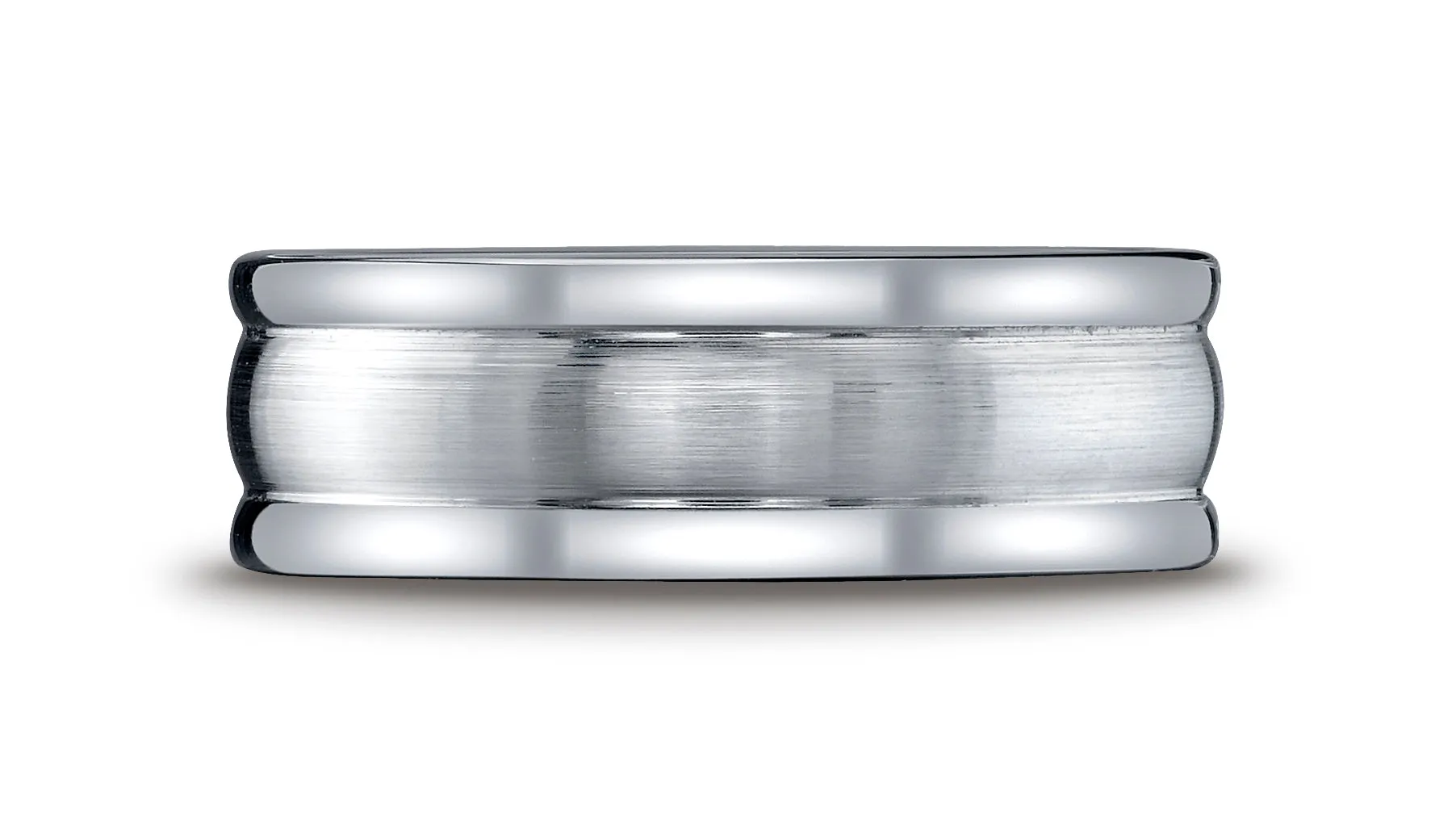 Benchmark Cobaltchrome 8mm Comfort-Fit Satin-Finished Round Edge Design Wedding Band Ring