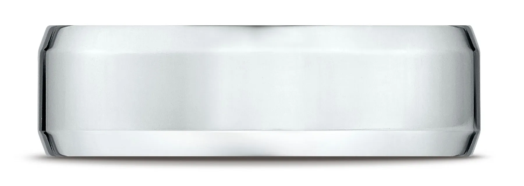 Benchmark Platinum 7mm Comfort-Fit High Polished Carved Design Band, (Sizes 4-15)