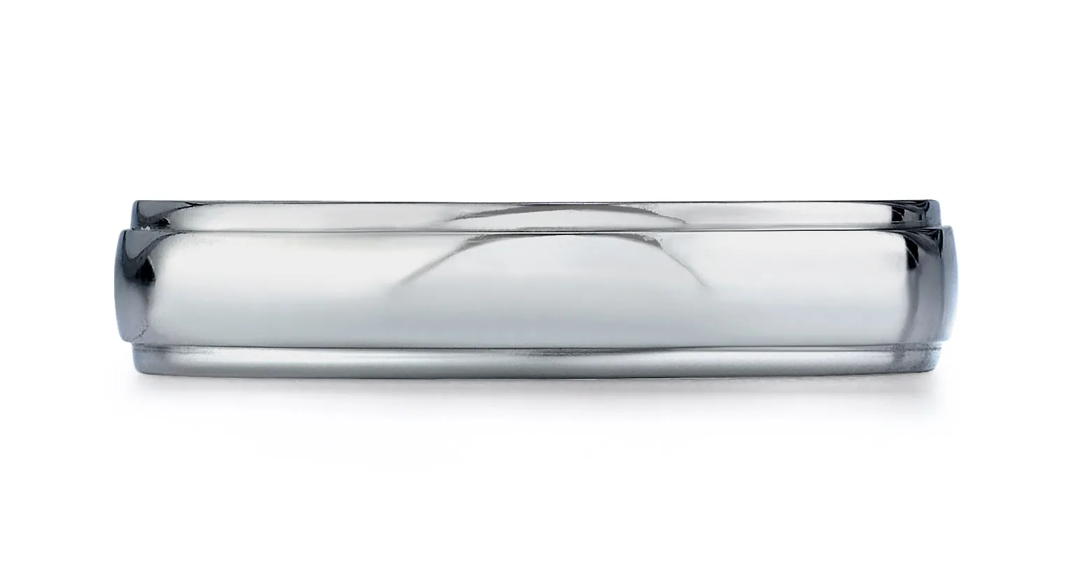 Benchmark Titanium Comfort-Fit Stepped Edge Design Wedding Band Ring, (Sizes 6 - 14)