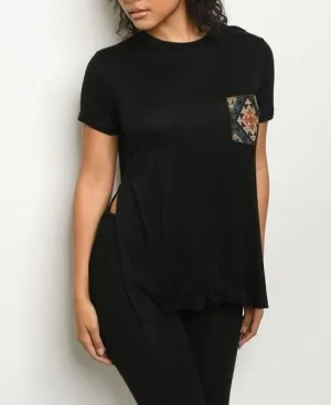Black t-shirt with Slit