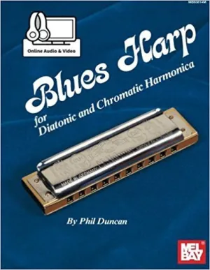 Blues Harp for Diatonic and Chromatic Harmonica (Book   Online Audio/Video)
