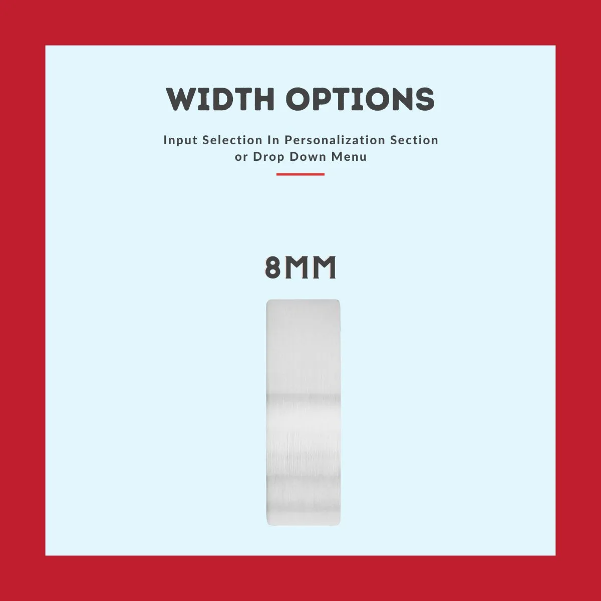 BROGAN | Blue & Red Wood, White Tungsten Ring, Brushed, Flat