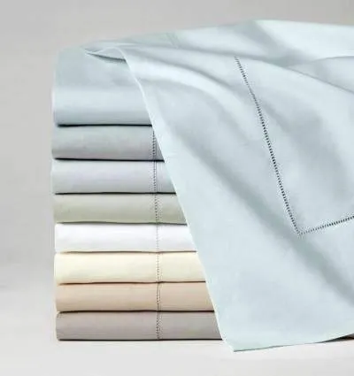 Celeste Percale Flat Sheet by Sferra