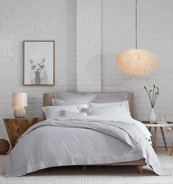 Celeste Percale Flat Sheet by Sferra