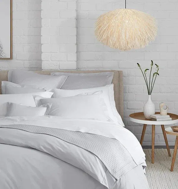 Celeste Percale Flat Sheet by Sferra