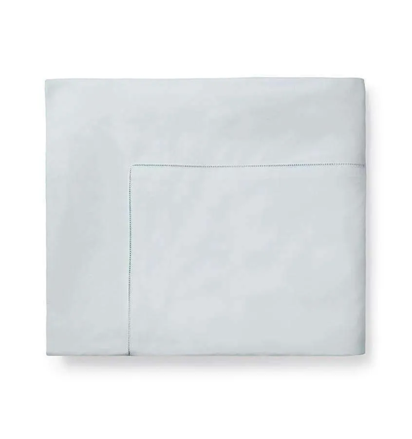 Celeste Percale Flat Sheet by Sferra