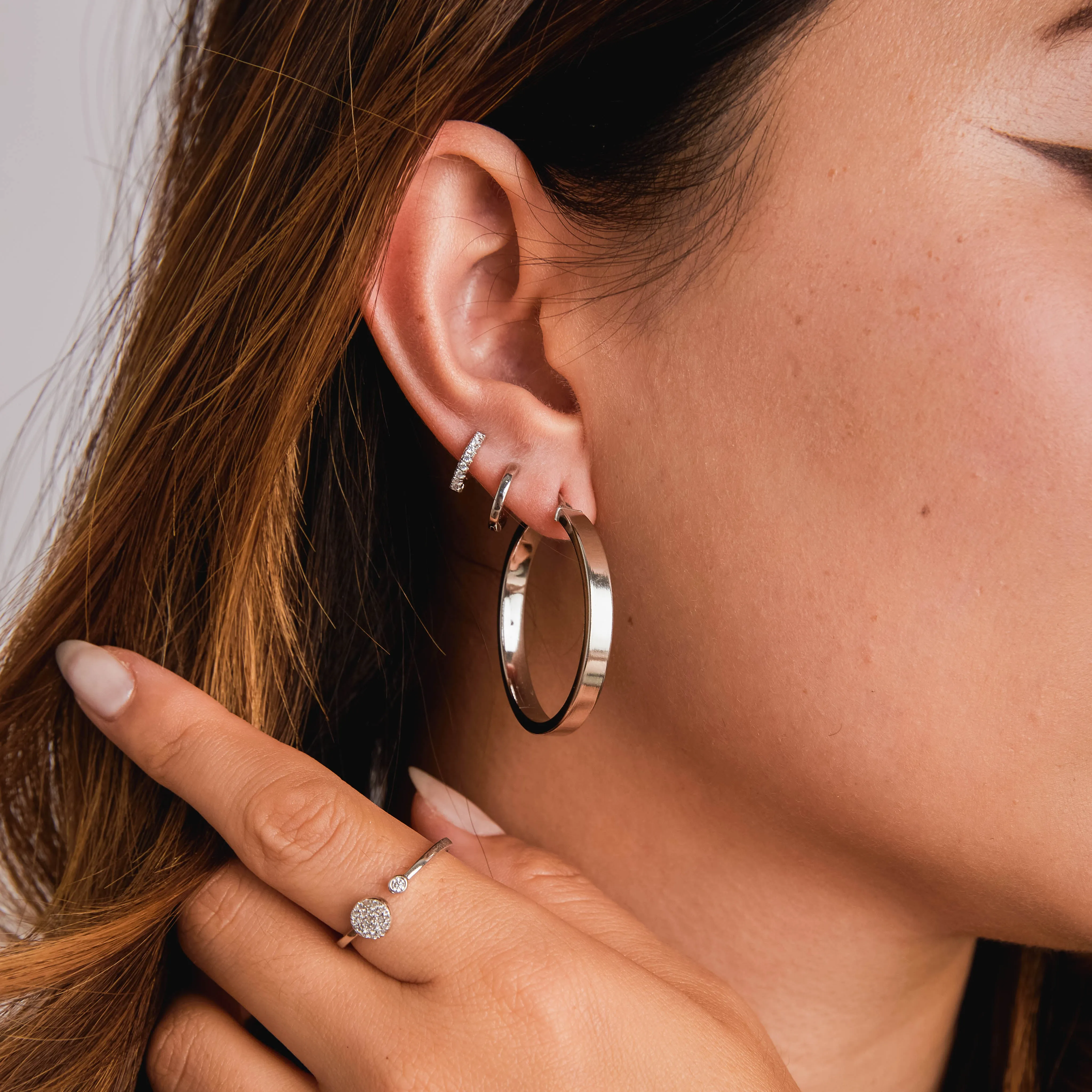 Chunky Flat Hoops