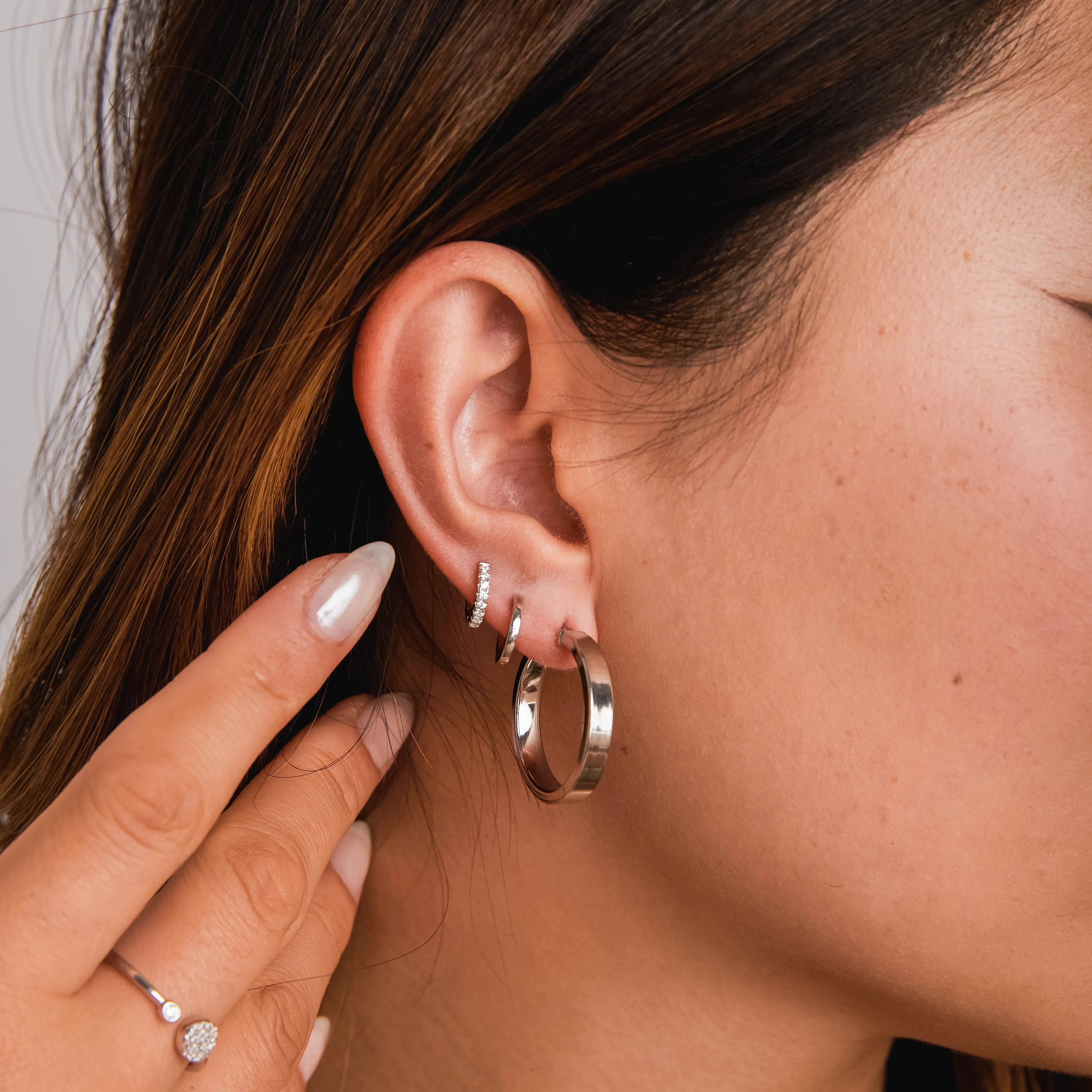 Chunky Flat Hoops