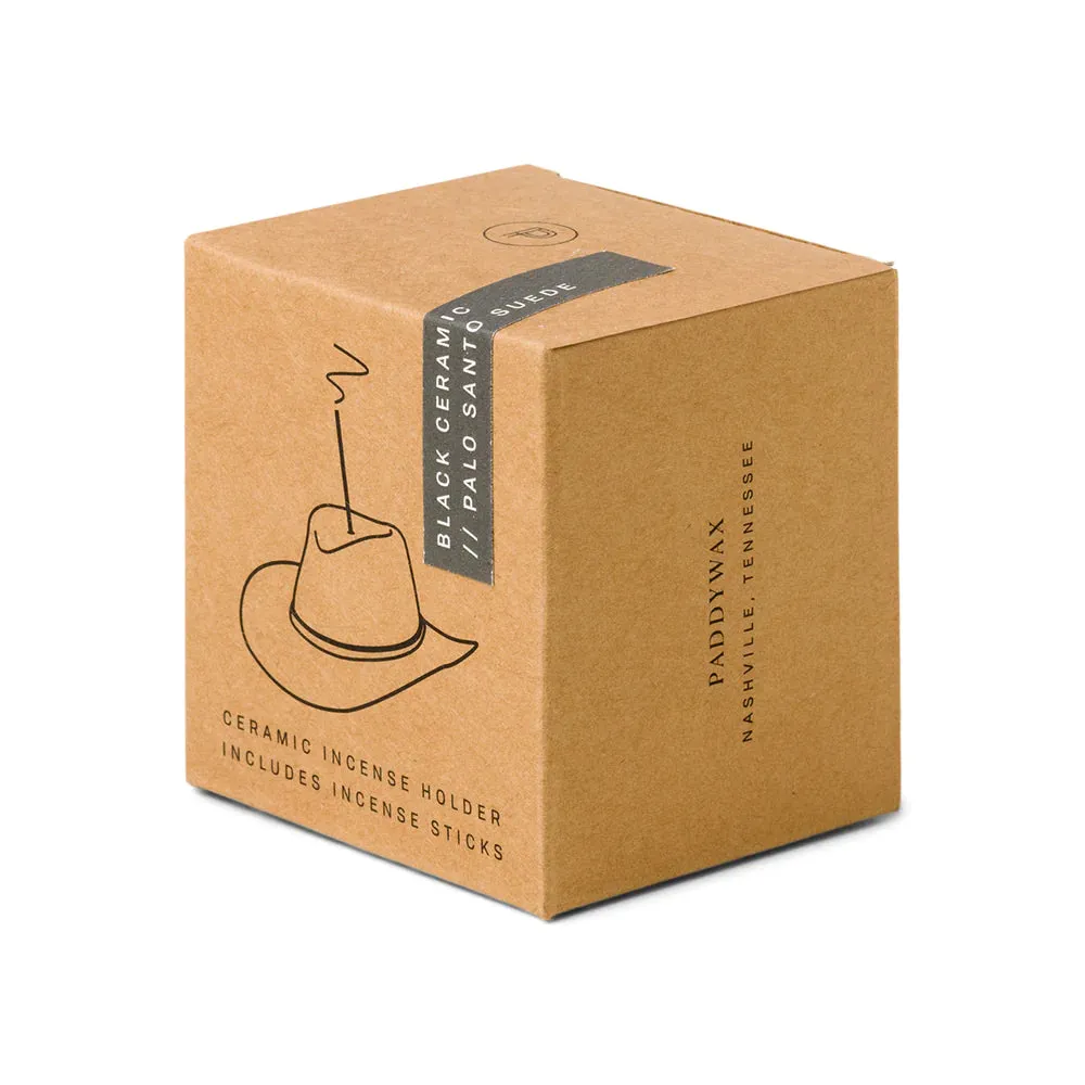 Cowboy Hat Incense Holder - Black