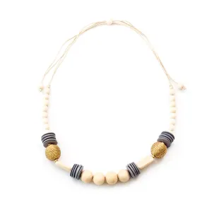 Cream Bead Necklace - Bombon Artisan Necklace