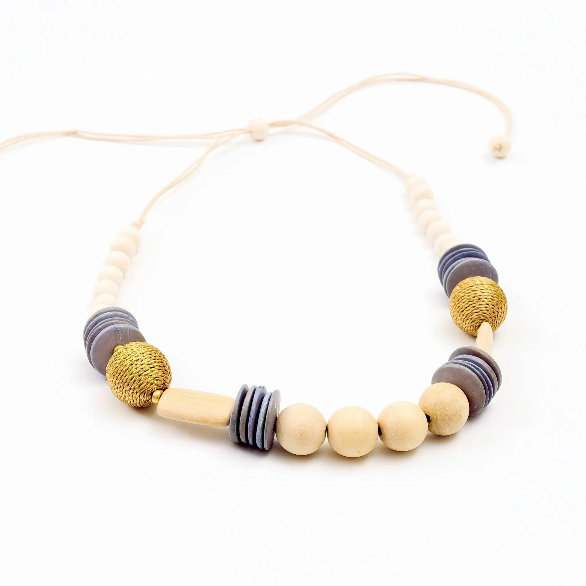 Cream Bead Necklace - Bombon Artisan Necklace