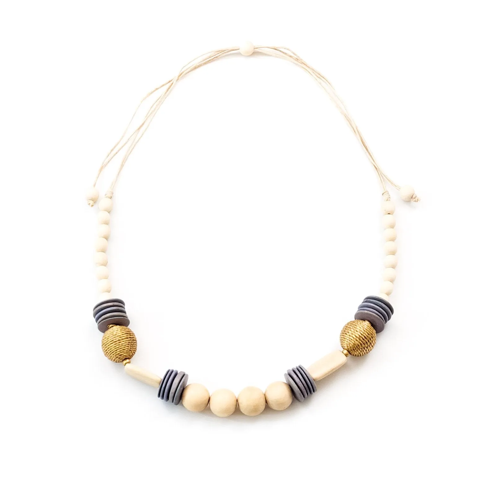 Cream Bead Necklace - Bombon Artisan Necklace