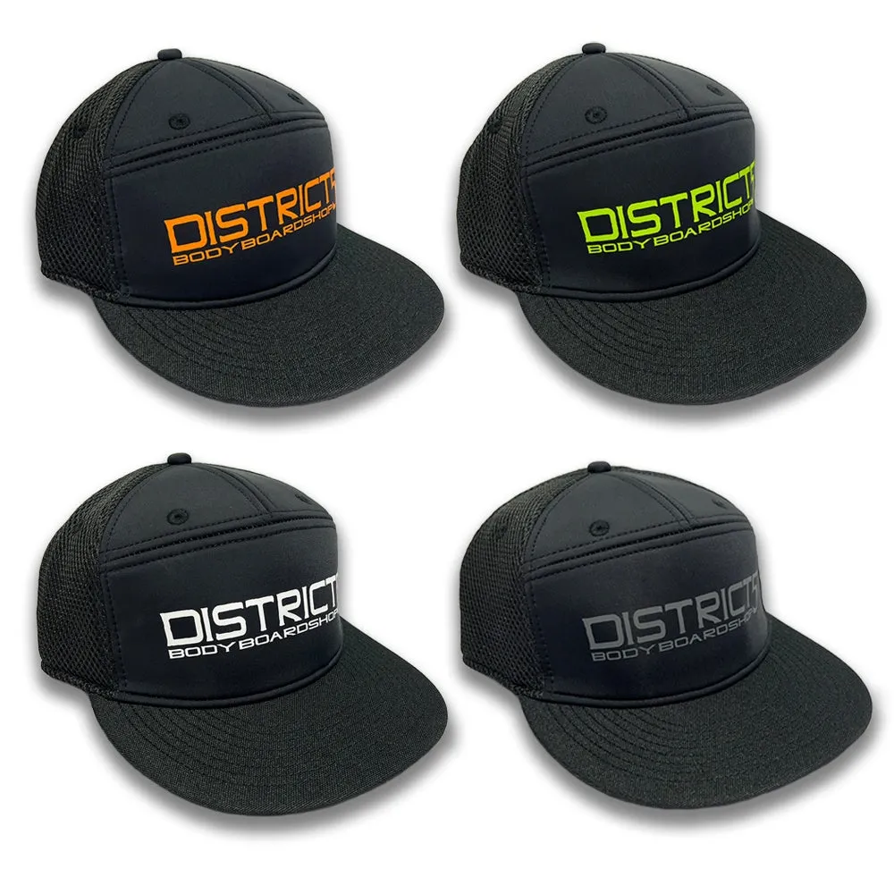 D5 FLAT BRIM 7 PANEL SNAP BACK CAP