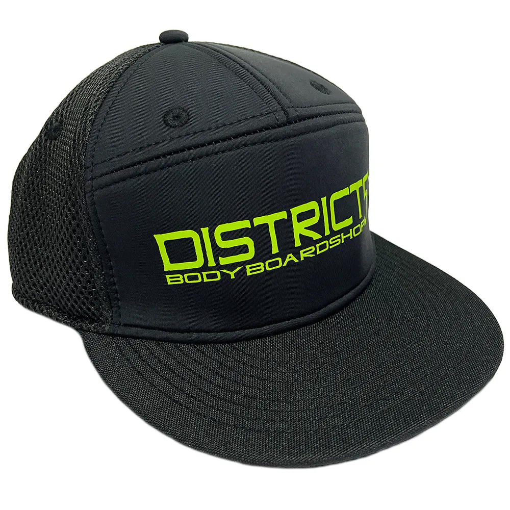 D5 FLAT BRIM 7 PANEL SNAP BACK CAP