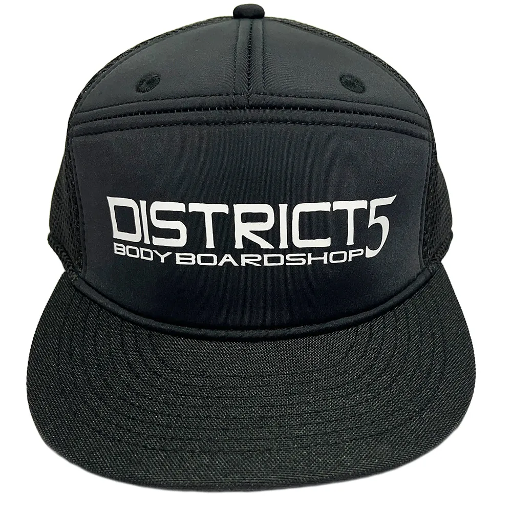 D5 FLAT BRIM 7 PANEL SNAP BACK CAP