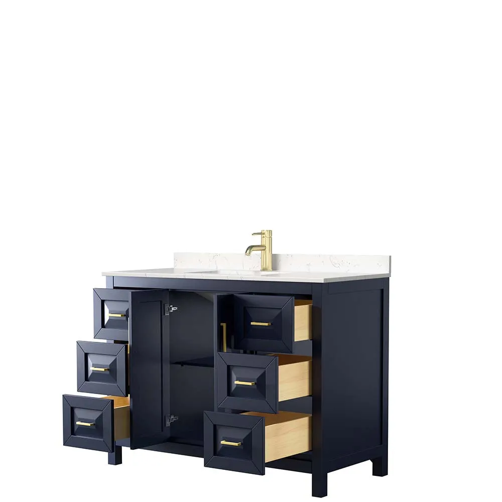 Daria 48 Inch Single Bathroom Vanity in Dark Blue