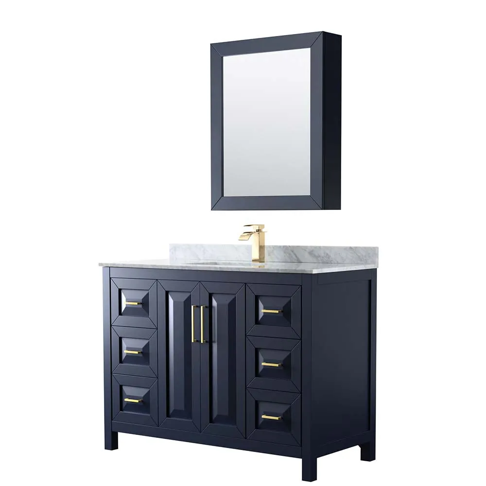 Daria 48 Inch Single Bathroom Vanity in Dark Blue