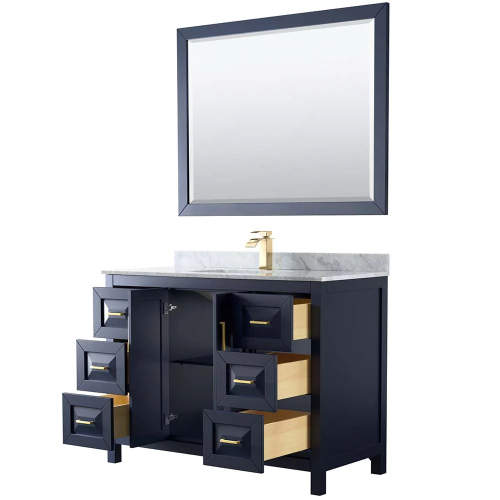 Daria 48 Inch Single Bathroom Vanity in Dark Blue