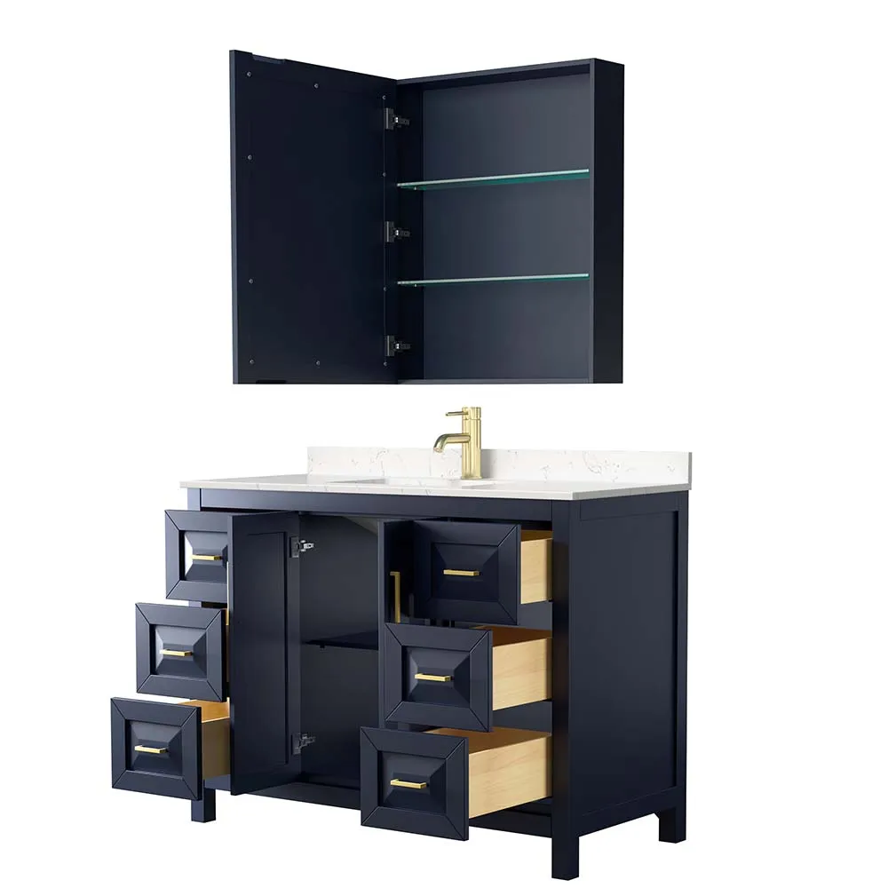 Daria 48 Inch Single Bathroom Vanity in Dark Blue