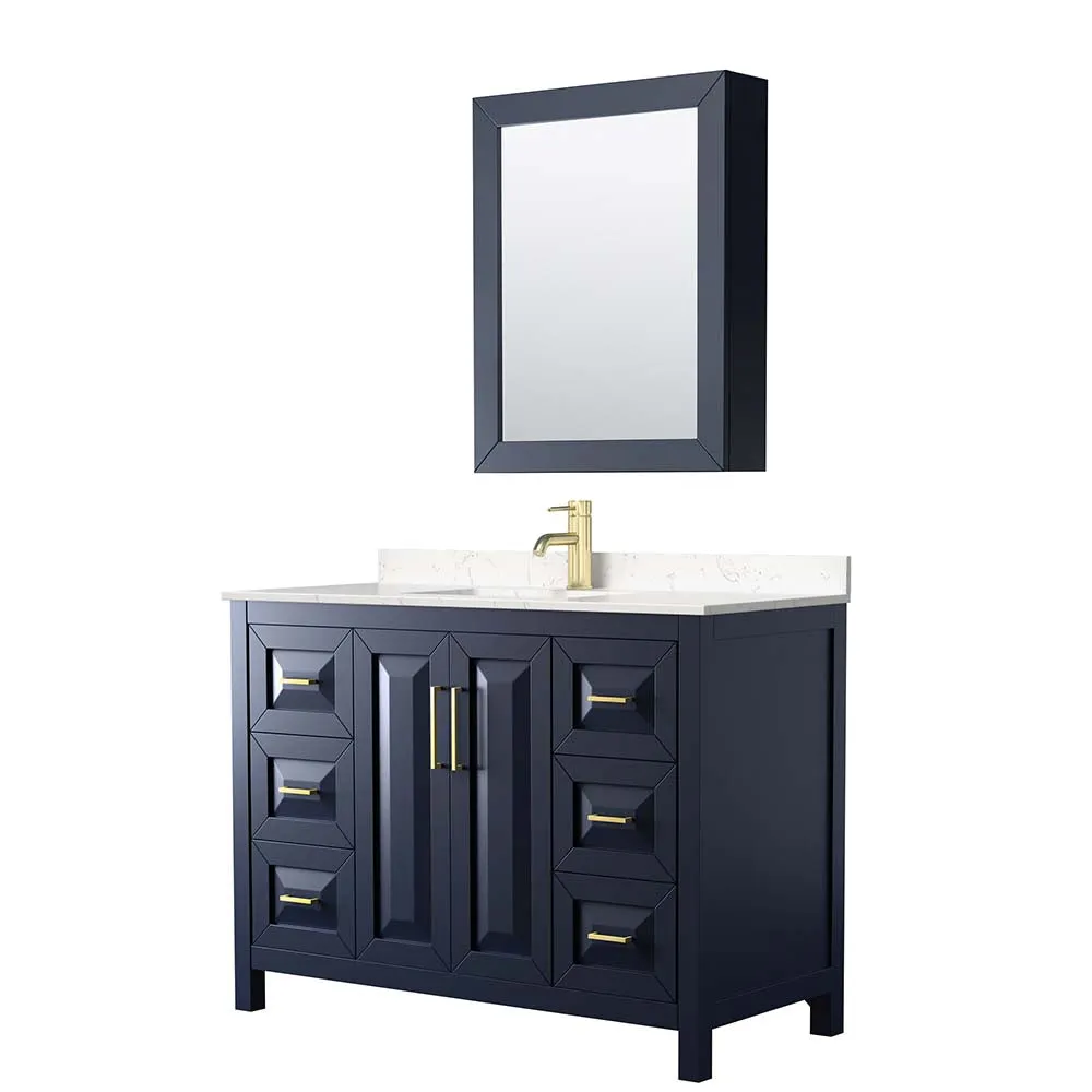 Daria 48 Inch Single Bathroom Vanity in Dark Blue