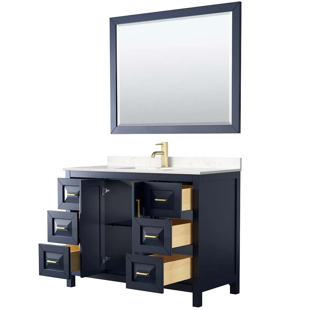 Daria 48 Inch Single Bathroom Vanity in Dark Blue