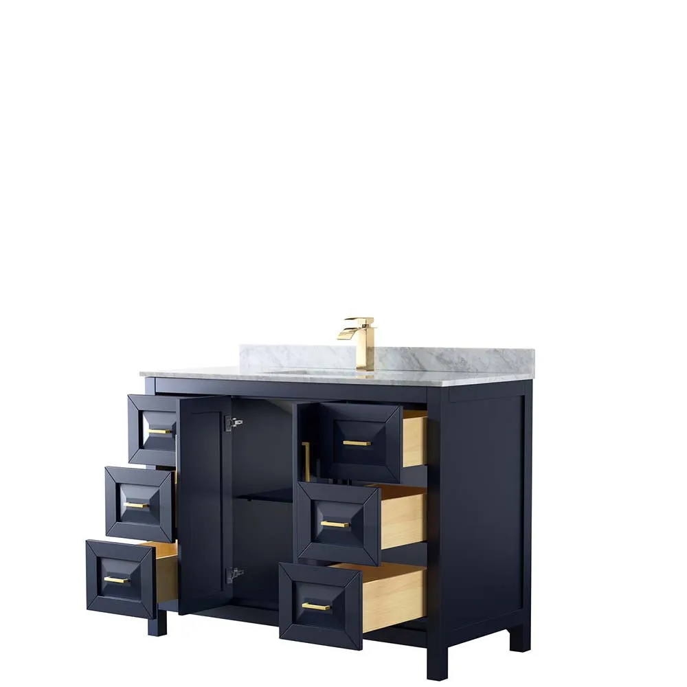 Daria 48 Inch Single Bathroom Vanity in Dark Blue