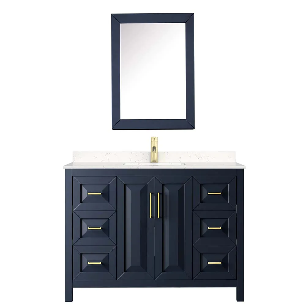 Daria 48 Inch Single Bathroom Vanity in Dark Blue