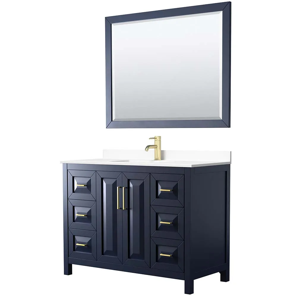 Daria 48 Inch Single Bathroom Vanity in Dark Blue