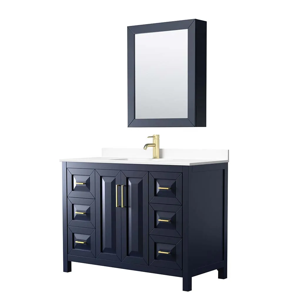 Daria 48 Inch Single Bathroom Vanity in Dark Blue