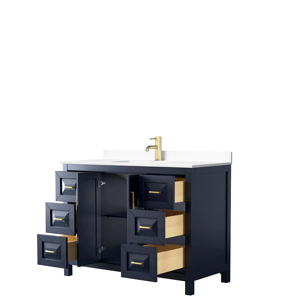 Daria 48 Inch Single Bathroom Vanity in Dark Blue