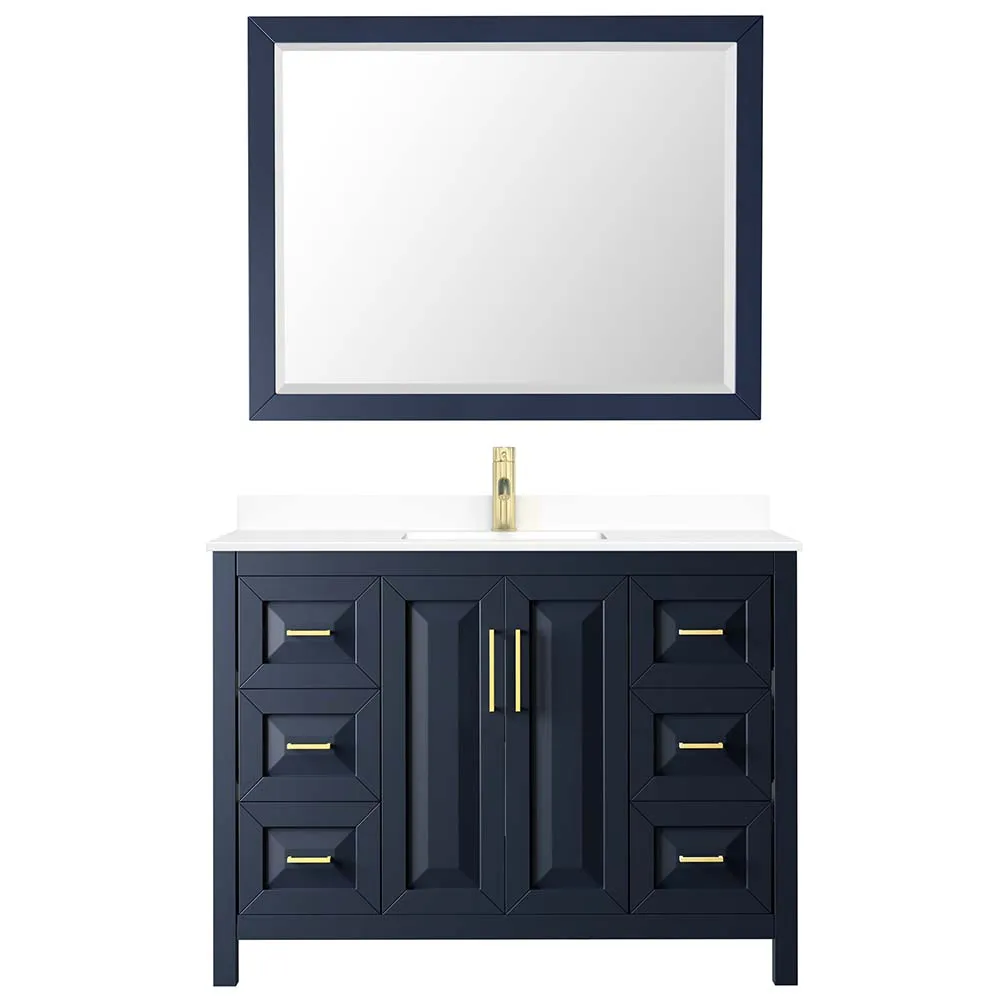 Daria 48 Inch Single Bathroom Vanity in Dark Blue