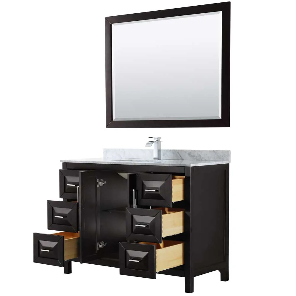 Daria 48 Inch Single Bathroom Vanity in Dark Espresso