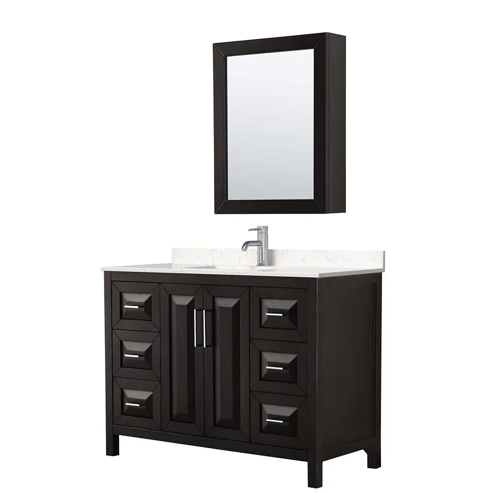 Daria 48 Inch Single Bathroom Vanity in Dark Espresso