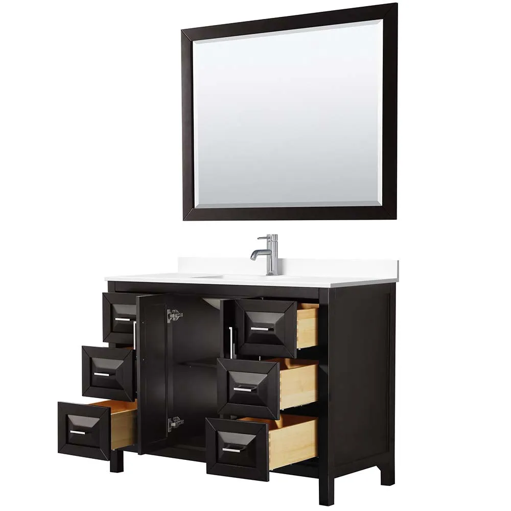 Daria 48 Inch Single Bathroom Vanity in Dark Espresso