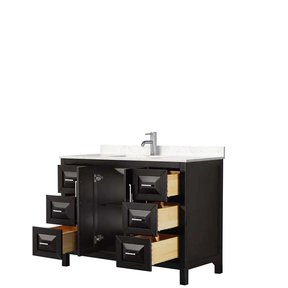 Daria 48 Inch Single Bathroom Vanity in Dark Espresso
