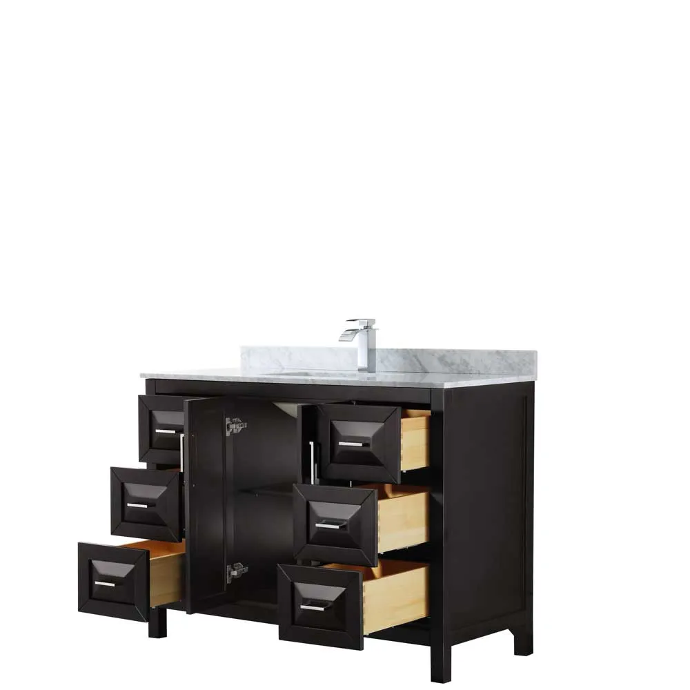 Daria 48 Inch Single Bathroom Vanity in Dark Espresso