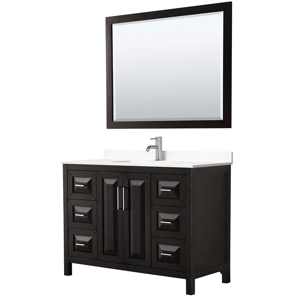 Daria 48 Inch Single Bathroom Vanity in Dark Espresso