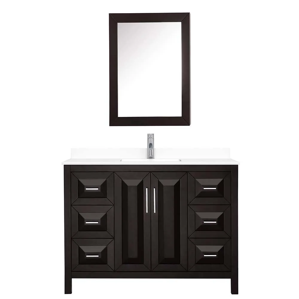 Daria 48 Inch Single Bathroom Vanity in Dark Espresso