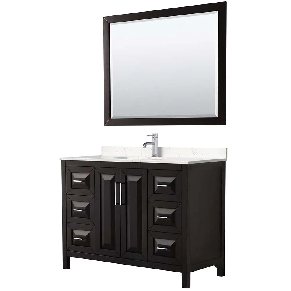 Daria 48 Inch Single Bathroom Vanity in Dark Espresso