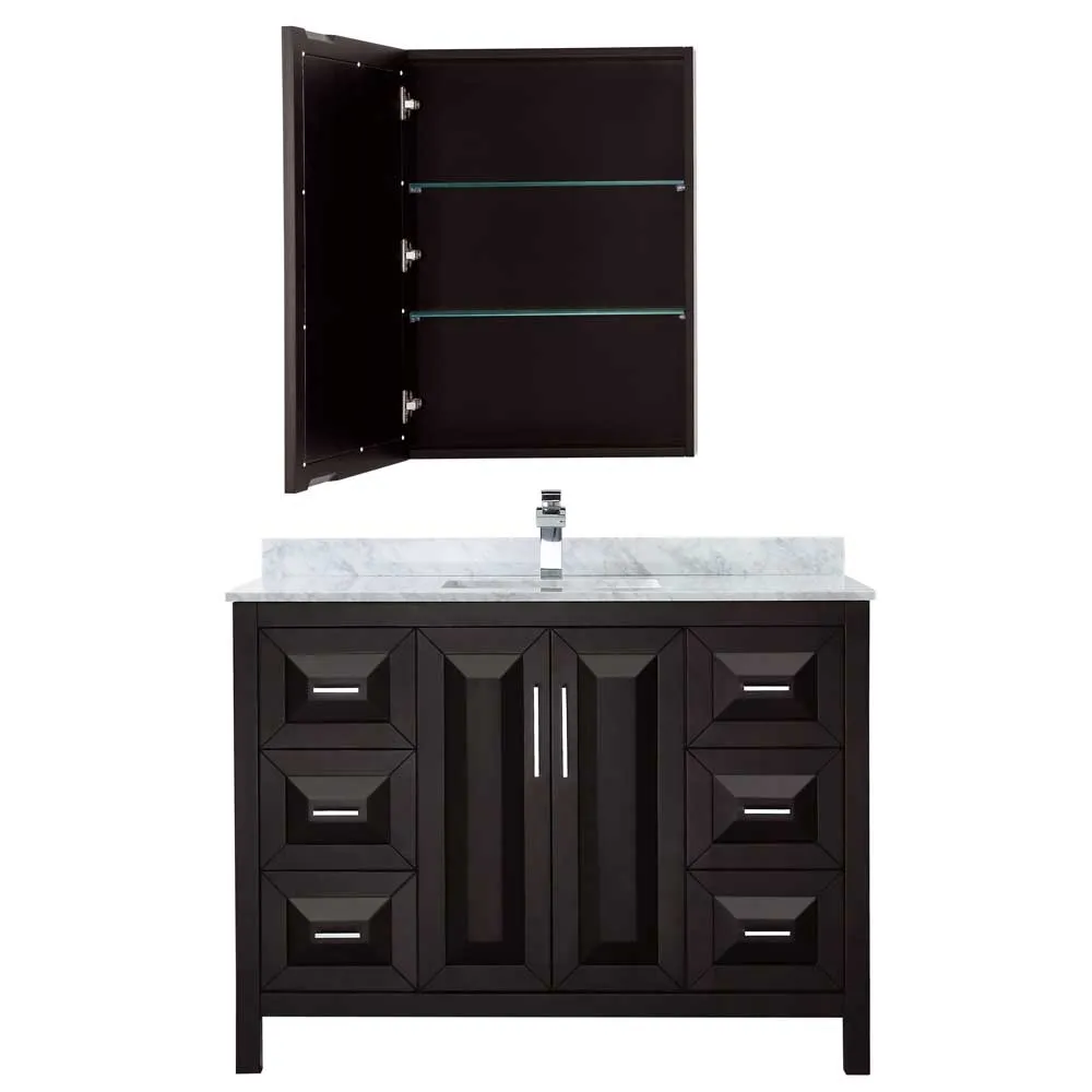 Daria 48 Inch Single Bathroom Vanity in Dark Espresso