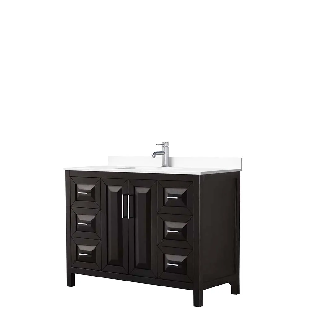 Daria 48 Inch Single Bathroom Vanity in Dark Espresso