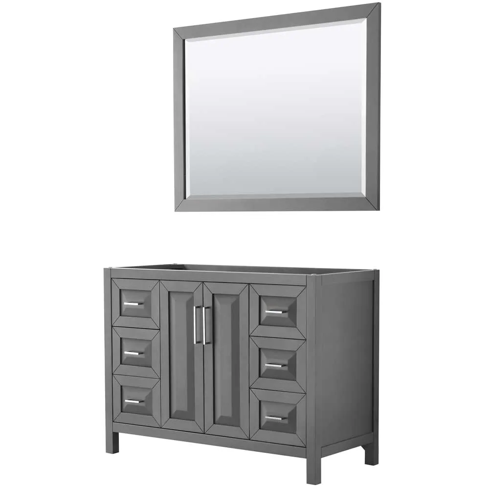 Daria 48 Inch Single Bathroom Vanity in Dark Gray