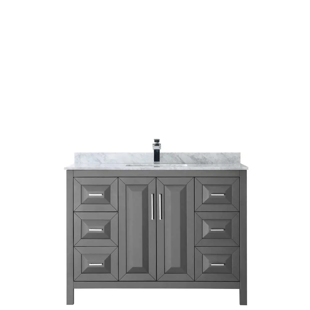 Daria 48 Inch Single Bathroom Vanity in Dark Gray