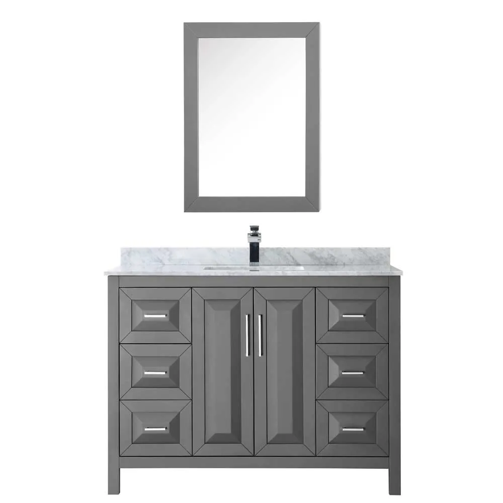 Daria 48 Inch Single Bathroom Vanity in Dark Gray