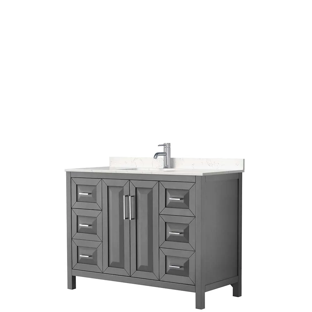 Daria 48 Inch Single Bathroom Vanity in Dark Gray