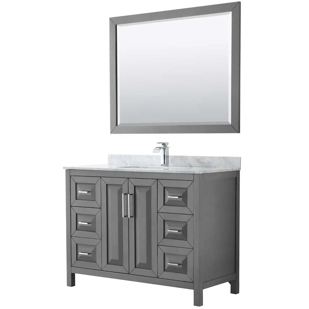 Daria 48 Inch Single Bathroom Vanity in Dark Gray