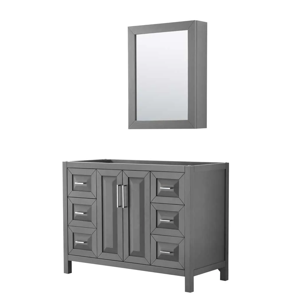 Daria 48 Inch Single Bathroom Vanity in Dark Gray