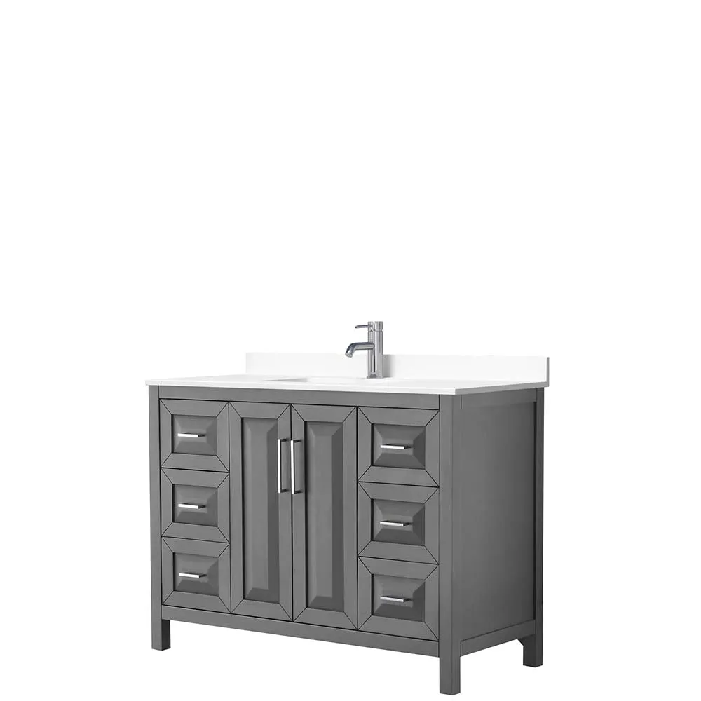 Daria 48 Inch Single Bathroom Vanity in Dark Gray