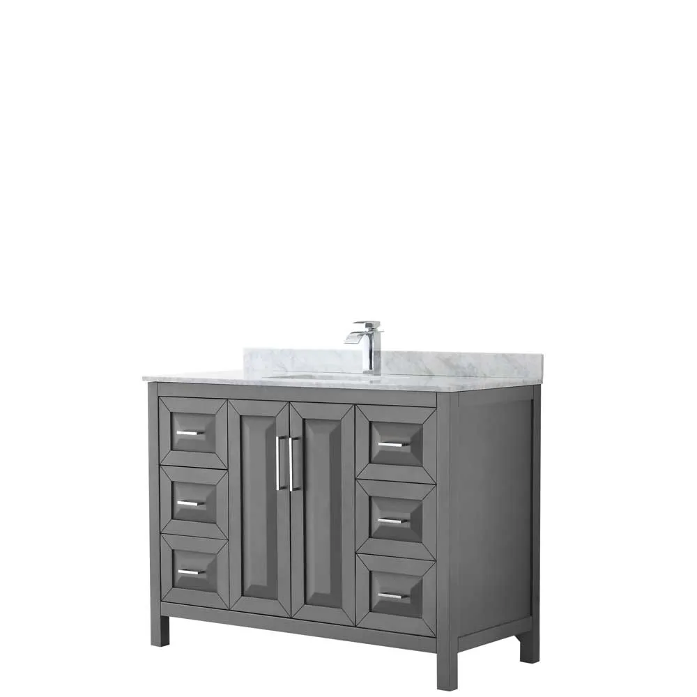 Daria 48 Inch Single Bathroom Vanity in Dark Gray
